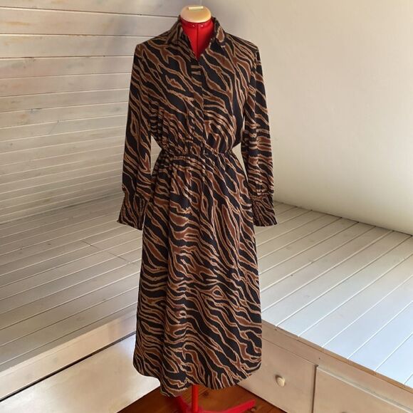 BB Dakota by Steve Madden Zebra Print Maxi Dress - Black and Brown - Picture 10 of 16